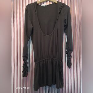 Dancing1882  brown hoodie womans medium